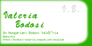 valeria bodosi business card